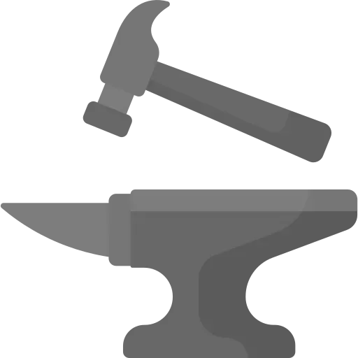 an icon of a hammer and anvil